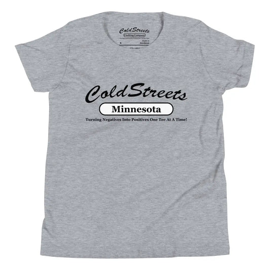 Gray Cold Streets Minnesota T-shirt in athletic heather white, made from ring-spun combed cotton