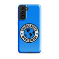 Blue phone case for Samsung Galaxy S20/S21/S22 with Coldstreets Worldwide logo design