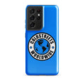 Blue phone case with Coldstreets Worldwide logo for Samsung Galaxy S20 S21 S22