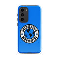 Blue phone case for Samsung Galaxy S20, S21, S22 with Coldstreefs Worldwide logo