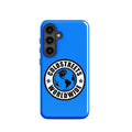 Blue phone case with Coldstreets Worldwide logo for Samsung Galaxy S20 S21 S22