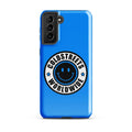 Blue phone case with Coldstreets Worldwide logo for Samsung Galaxy S20, S21, S22