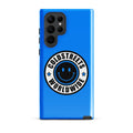 Blue phone case with Coldstreets Worldwide logo for Samsung Galaxy S20, S21, S22