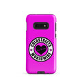 Hot pink phone case for Samsung Galaxy S20, S21, S22 with Coldstreets Worldwide logo