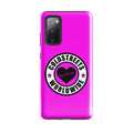 Pink phone case with Coldstreets Worldwide logo for Samsung Galaxy S20, S21, S22