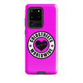 Hot pink phone case with Coldstreets Worldwide logo for Samsung Galaxy S20, S21, S22