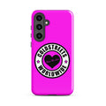 Hot pink phone case with Coldstreets Worldwide logo for Samsung Galaxy S20 S21 S22