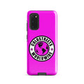 Hot pink phone case with Goldstreets Worldwide logo for Samsung Galaxy S20 S21 S22