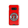 Red phone case for Samsung Galaxy S20, S21, S22 with Statue of Liberty logo and text