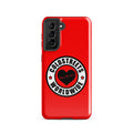 Red phone case for Samsung Galaxy S20, S21, S22 with Coldstreeps Worldwide logo