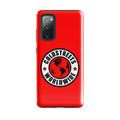 Red phone case with Coldstaffs Worldwide logo for Samsung Galaxy S20 S21 S22