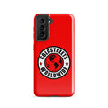 Red phone case for Samsung Galaxy S20, S21, S22 with Coldsteel’s Worldwide logo