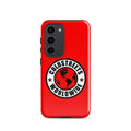 Red phone case with Coldstreets Worldwide logo for Samsung Galaxy S20, S21, S22