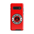 Red phone case for Samsung Galaxy S20, S21, S22 with Coldstreets Worldwide logo