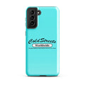 Turquoise phone case with Cold Streets Worldwide logo for Samsung Galaxy S20 S21 S22