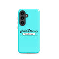 Turquoise phone case with ColdStreets Worldwide logo for Samsung Galaxy S20 S21 S22