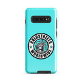 Turquoise phone case with Coldstreets Worldwide logo for Samsung Galaxy S20, S21, S22