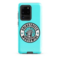 Turquoise phone case for Samsung Galaxy S20, S21, S22 with Coldstreets logo and design