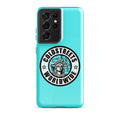 Turquoise phone case with Coldstreets Worldwide logo, perfect for Samsung Galaxy S20 S21 S22