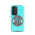 Turquoise phone case with Coldstreet Worldwide logo and Statue of Liberty for Samsung Galaxy S20 S21 S22