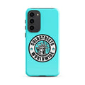 Turquoise phone case for Samsung Galaxy S20, S21, S22 with Statue of Liberty logo