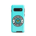 Turquoise phone case with Coldstreets Worldwide logo for Samsung Galaxy S20, S21, S22