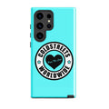 Turquoise phone case with Coldstreets Worldwide logo for Samsung Galaxy S20 S21 S22