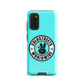 Turquoise phone case for Samsung Galaxy S20, S21, S22 with Coldstreets Worldwide logo