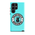 Turquoise phone case with Coldstreets Worldwide logo for Samsung Galaxy S20 S21 S22