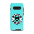 Turquoise phone case with Coldstreets Worldwide logo for Samsung Galaxy S20, S21, S22