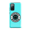 Turquoise phone case with Coldstreets Worldwide logo for Samsung Galaxy S20, S21, S22