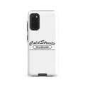 White phone case with ColdStreets Worldwide logo for Samsung Galaxy S20 S21 S22