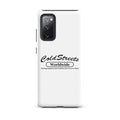 White phone case with Cold Streets Worldwide design for Samsung Galaxy S20 S21 S22