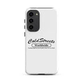 White phone case with Cold Streets Worldwide logo for Samsung Galaxy S20 S21 S22