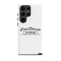 White phone case with Cold Streets Worldwide logo for Samsung Galaxy S20 S21 S22