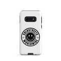 White phone case with smiley logo and COLDSTRESS WORLDWIDE for Samsung Galaxy S20 S21 S22