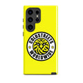 Yellow phone case with Coldstreet Worldwide logo for Samsung Galaxy S20 S21 S22