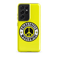 Yellow smartphone case with Coldstreets Worldwide logo for Samsung Galaxy S20 S21 S22