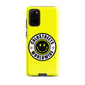 Yellow phone case with Coldstreets Worldwide logo for Samsung Galaxy S20, S21, S22