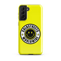 Yellow phone case with Coldstreets Worldwide logo for Samsung Galaxy S20, S21, S22