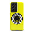 Yellow smartphone case with Coldstreets Worldwide logo for Samsung Galaxy S20, S21, S22