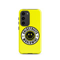 Yellow phone case with Coldstreet Worldwide logo for Samsung Galaxy S20 S21 S22