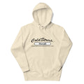 Cream-colored hoodie sweatshirt with Cold Street Hawaii design by CS Clothing Co