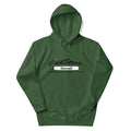 Green hooded sweatshirt with Cold Street Hawaii text from CS Clothing Co. in blue bone dusty