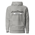 Light gray hooded sweatshirt with ColdStreets Indiana print for a trendy look