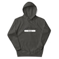 Dark gray hooded sweatshirt with Iowa text from CS Clothing Co in carbon grey white