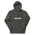 Dark gray hooded sweatshirt with Michigan text, available in carbon grey white color