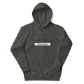 Dark gray hooded sweatshirt with Oklahoma text from CS Clothing Co in carbon grey white