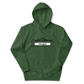 Forest green hooded sweatshirt with Cold Street Oregon text design for CS Clothing Co