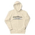 Cream-colored hoodie sweatshirt featuring Cold Street South Dakota design from CS Clothing Co